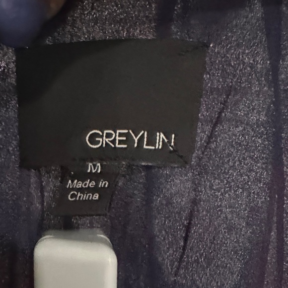 Greylin Navy and Red Floral Silk Mini Dress - Picture 3 of 13